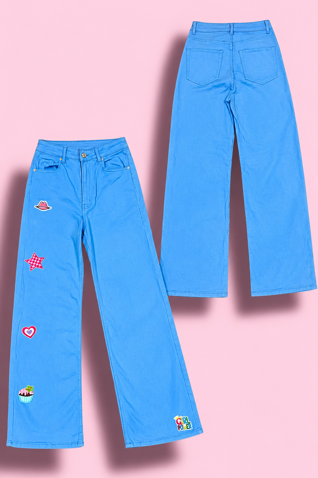 Girl Power Patch Jeans: Pink Patch Collection