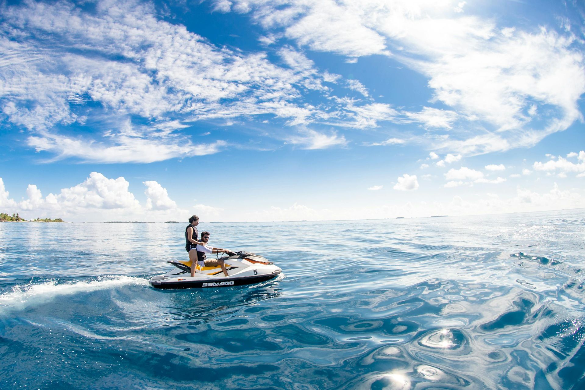 Clemson students riding jet ski rentals from Sea Jay Powersports