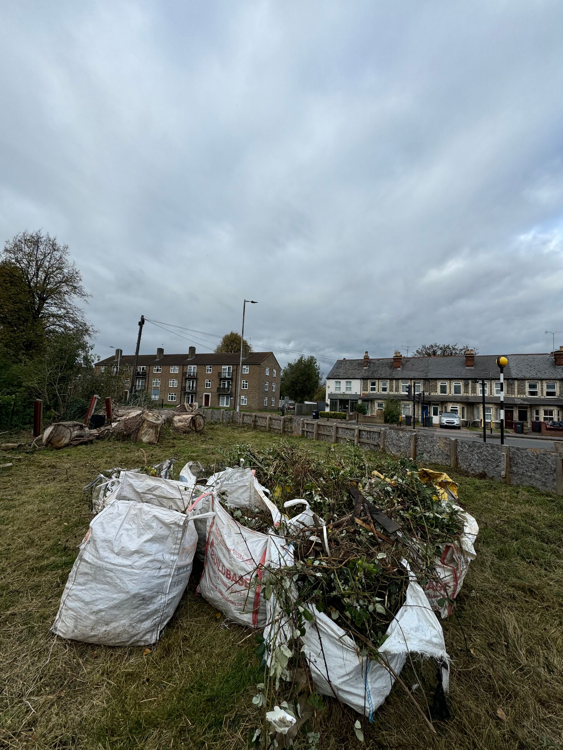 Bulk bags filled with green garden waste collected in Caversham