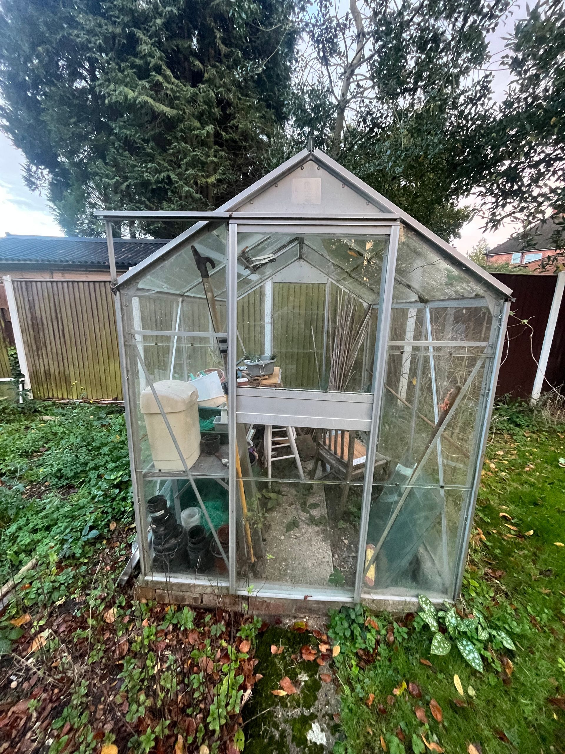 Greenhouse removal and disposal at Malvern Court in Reading Berkshire