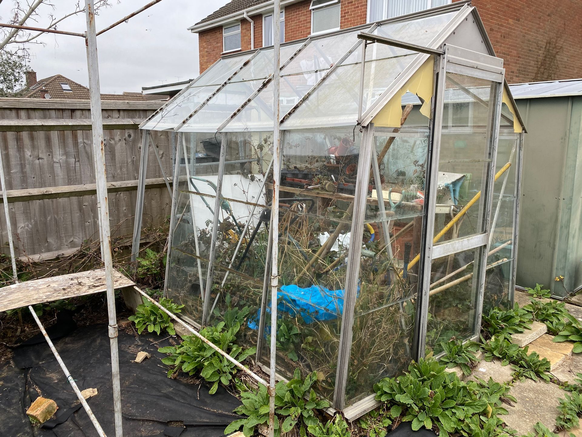 Greenhouse removal at Arnside Close in Twyford Berkshire