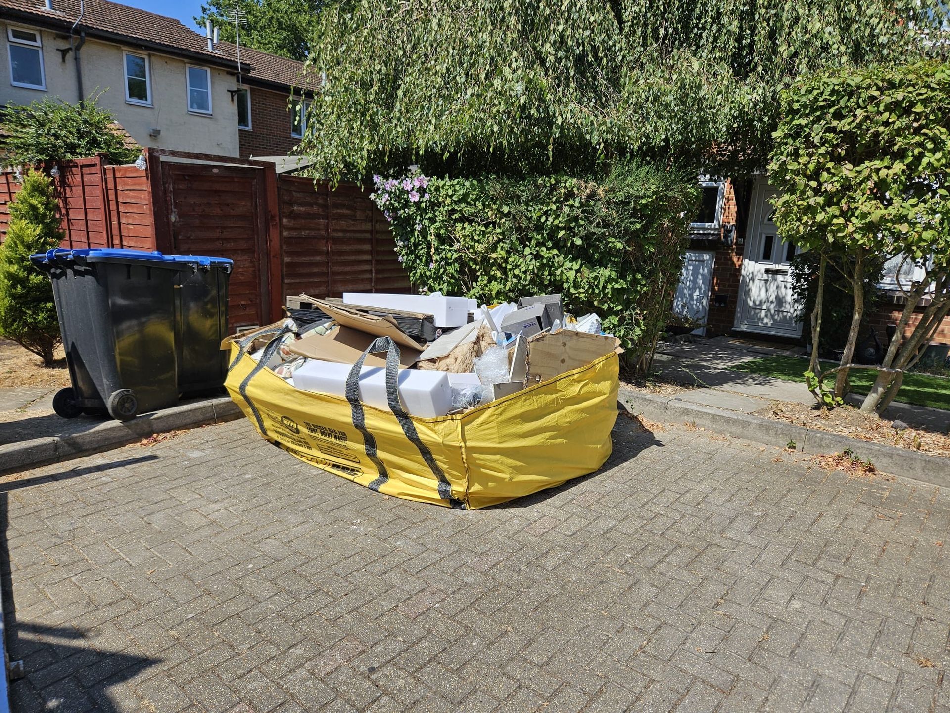 Skip bag collection from residential property in Egham TW20