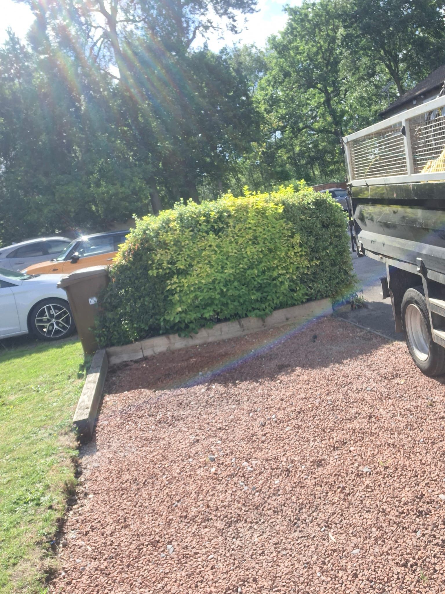 Area after filled skip bag collection in Sandhurst