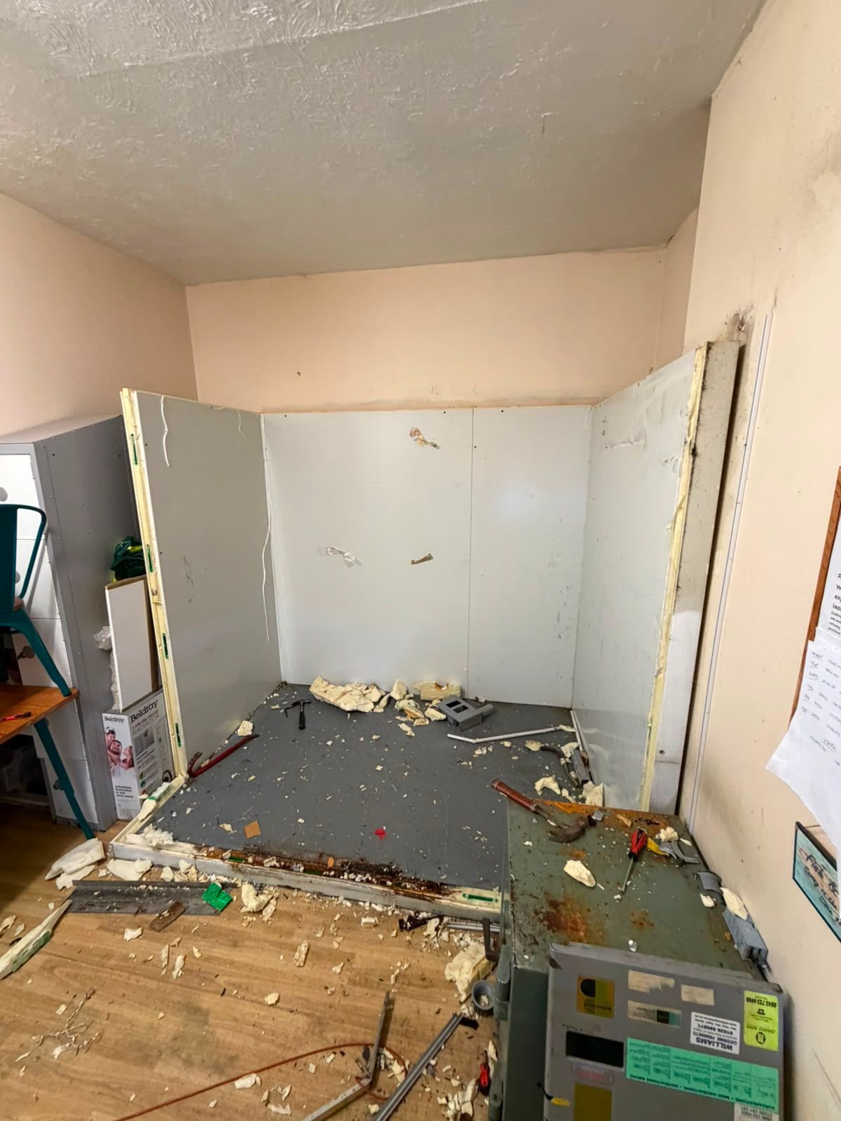 Area cleared after commercial cold room removal in Petersfield