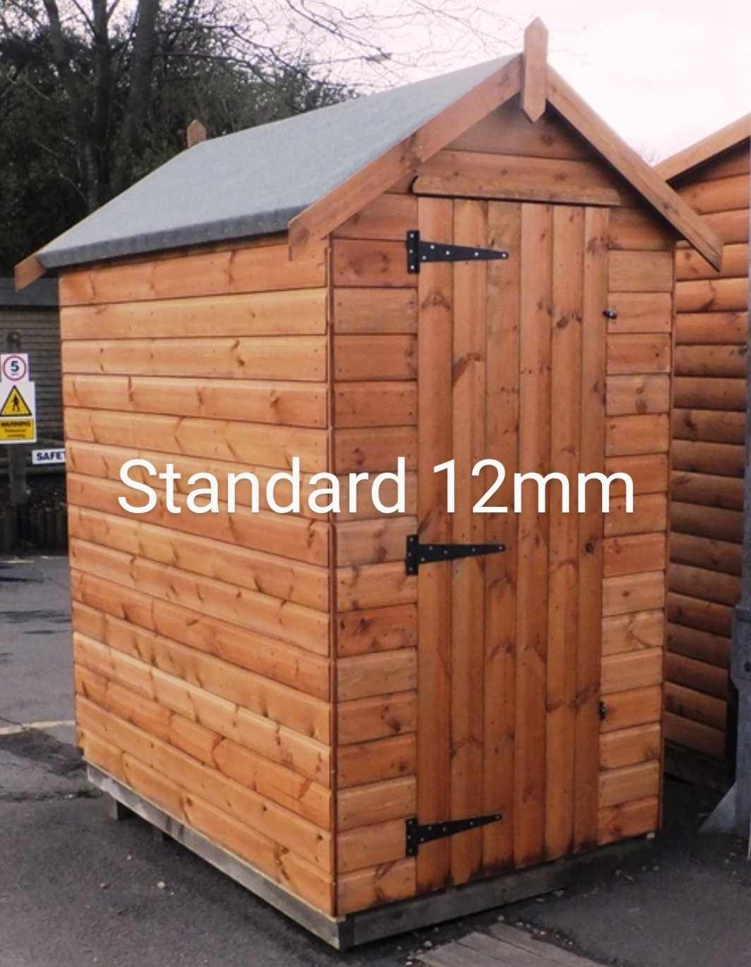 12mm cladding Apex shed.