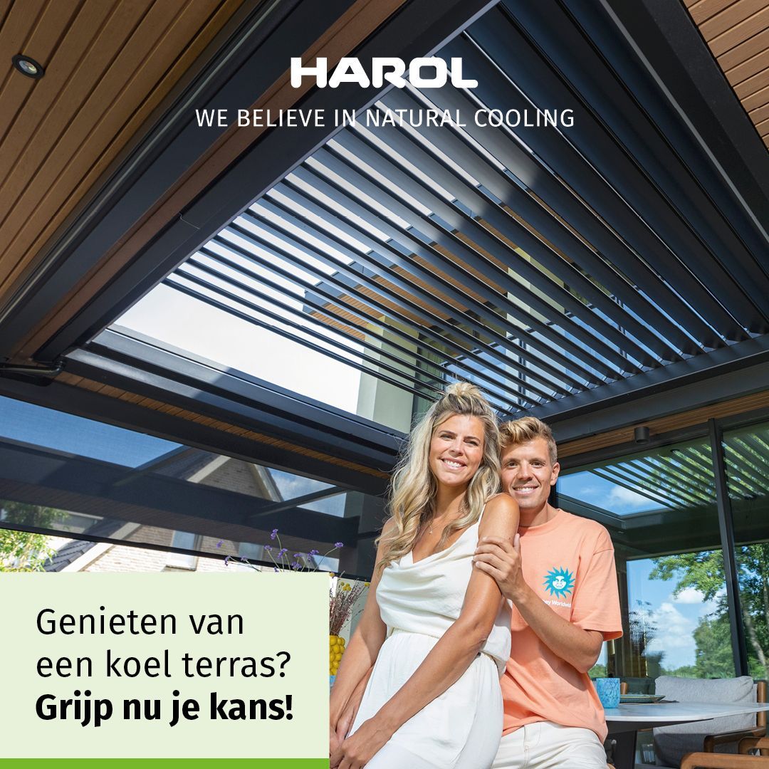 Harol Nazomeractie 2026: genieten van schaduw en comfort op het terras