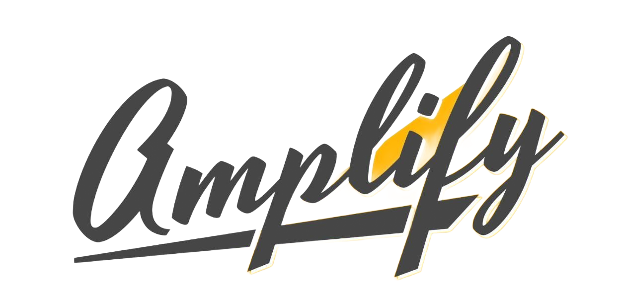 “Amplify” on a white background