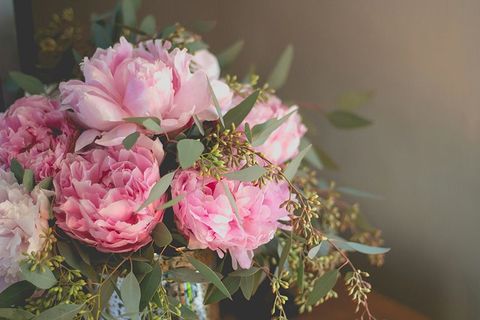 Bouquet of pink peonies