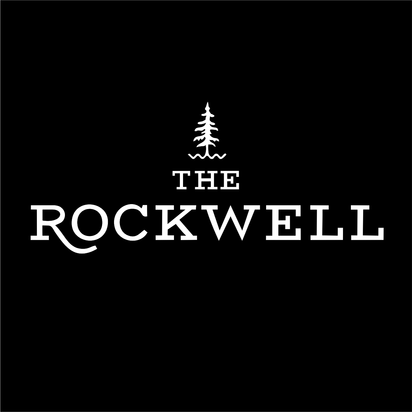 White text logo: 