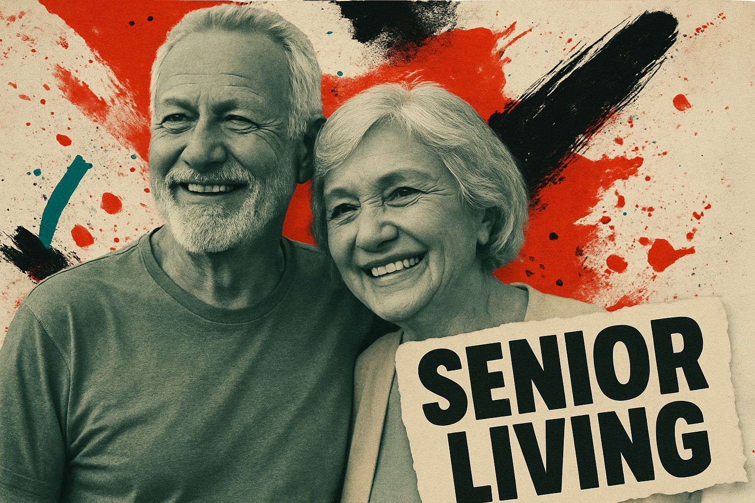 Smiling elderly couple with