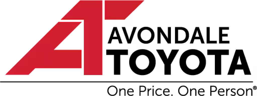 Avondale Toyota logo in red and black with the tagline “One Price, One Person, One Promise.”