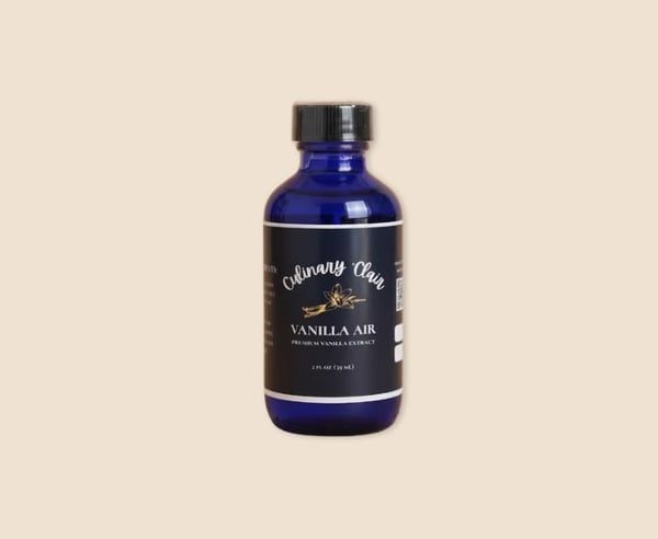 Blue glass bottle of