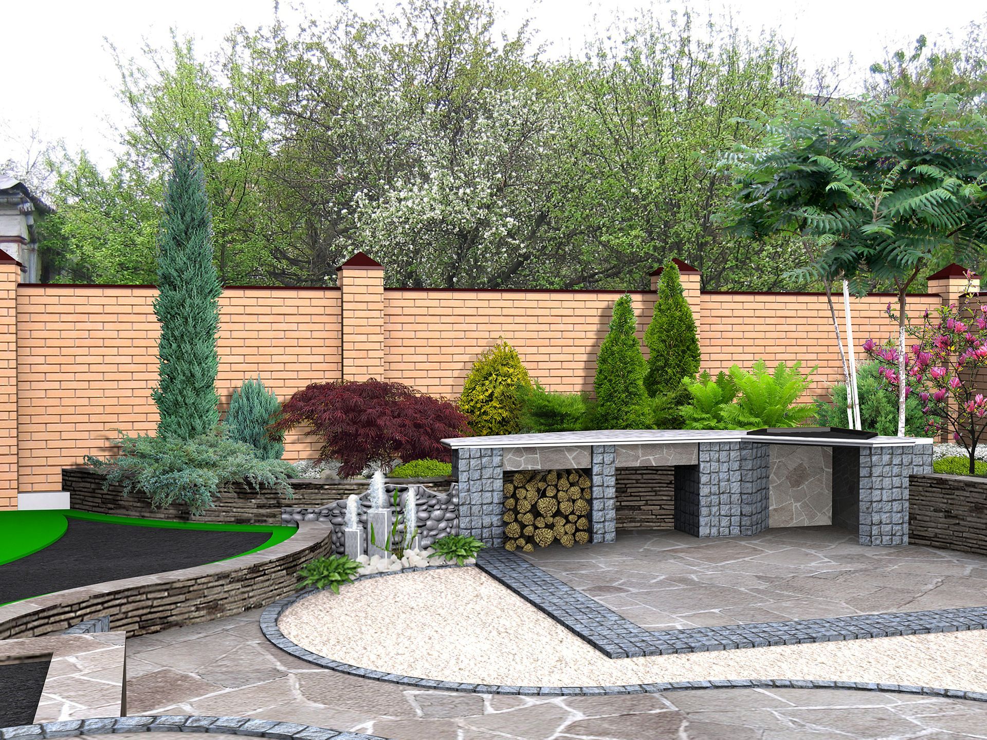3D Design of a Patio Area