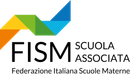 FISM logo with colorful geometric shapes and the text “Scuola Associata” and “Federazione Italiana Scuole Materne”