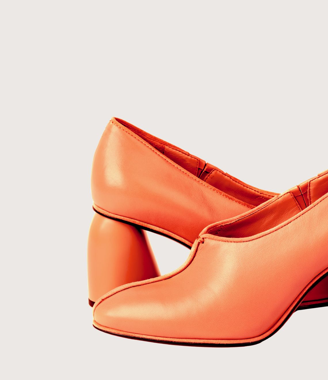 Orange Heels Loafers