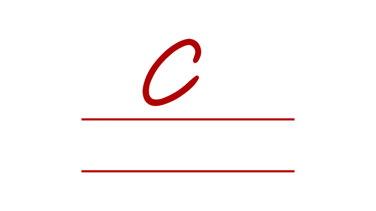A logo for a construction company with a red and black logo.