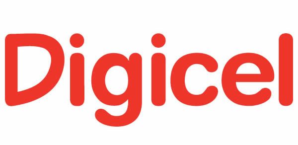 Red Digicel logo on a white background