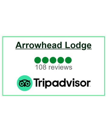 Trip Advisor Rating Badge, 5 stars from 108 reviews