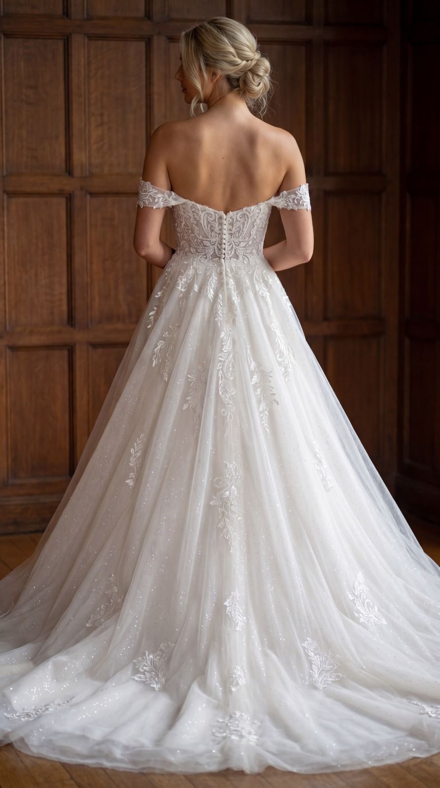 Sweetheart strapless neckline, luxury fit to flare mermaid lace dress illusion bodice with binning. Made of hand stiches and  finished with beaded  embellishments.