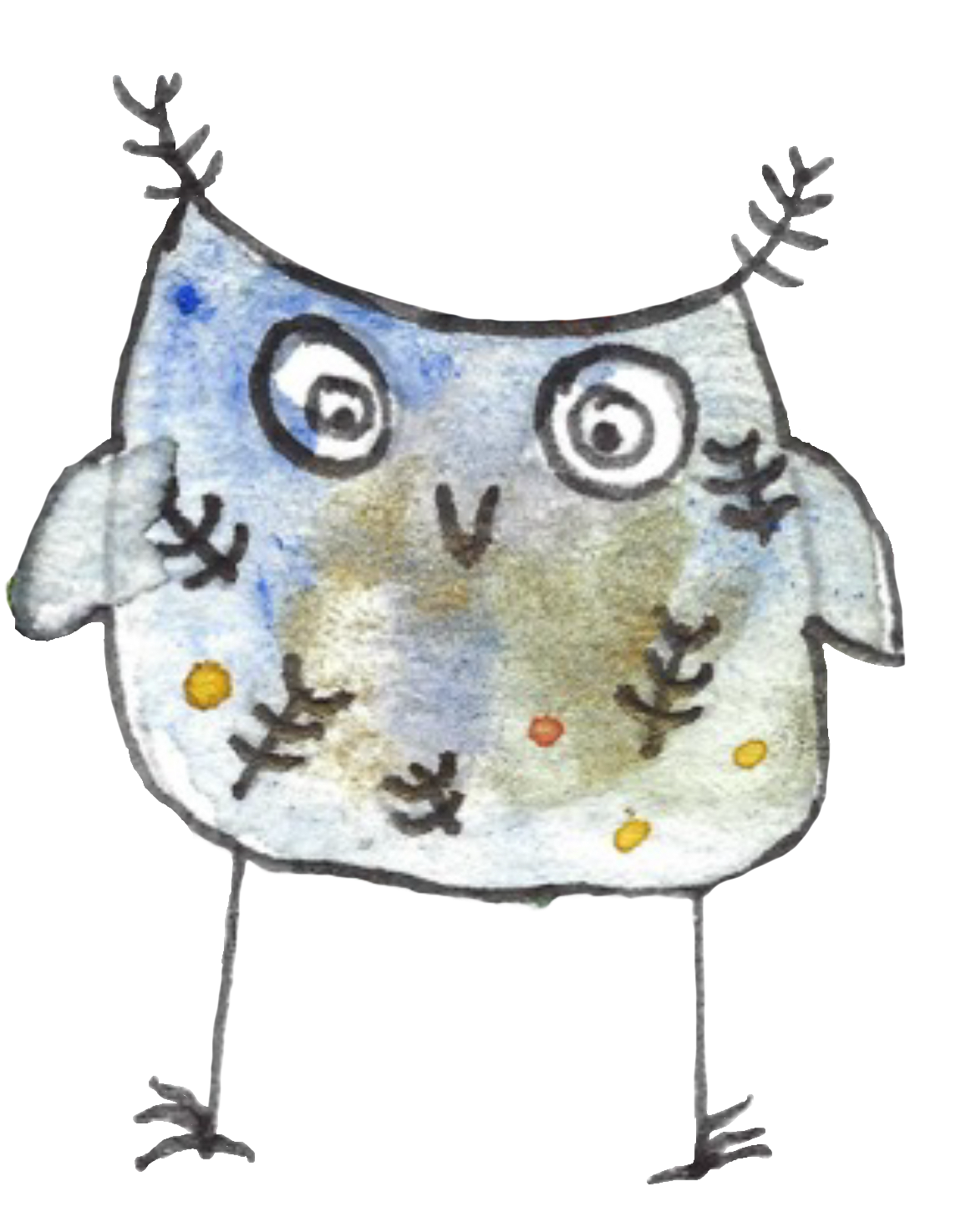 Schlaueule für Nachhilfe in Zeuthen, Wildau - blau-braune Eule Illustration