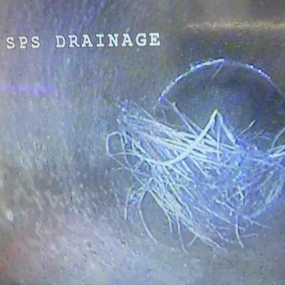 CCTV drain blocked - root removal