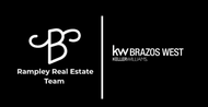 Residential and ranch real estate logo with horse riders, cowboy hat, and &ldquo;Rampley Real Estate Team&rdquo; text