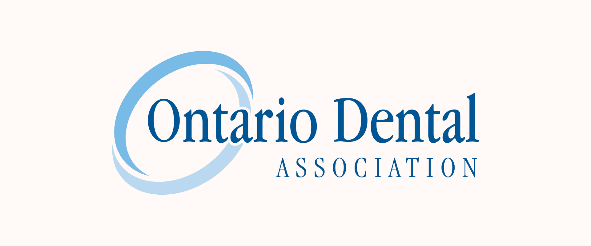 Ontario Dental Association logo: blue oval design with text.
