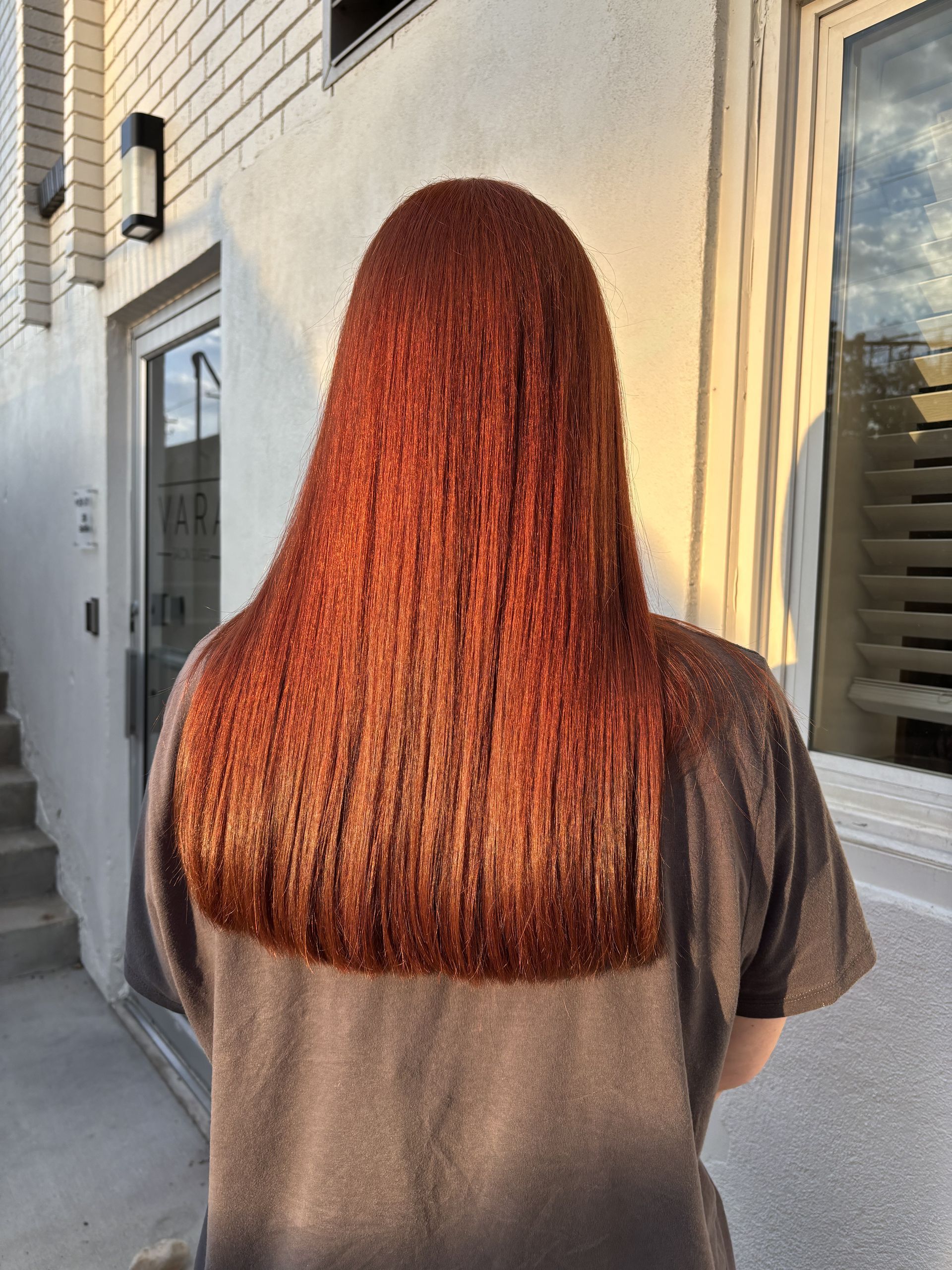“Rich red hair tint and styling by Ally Lovato in Salt Lake City area”