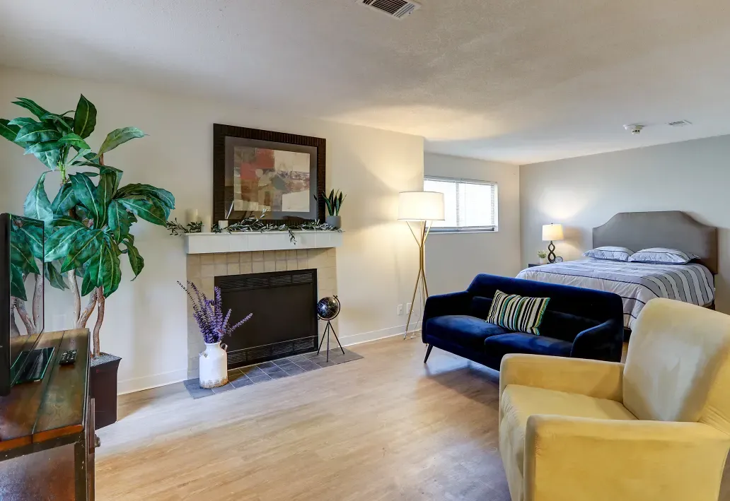 Interior of bedroom alternate view