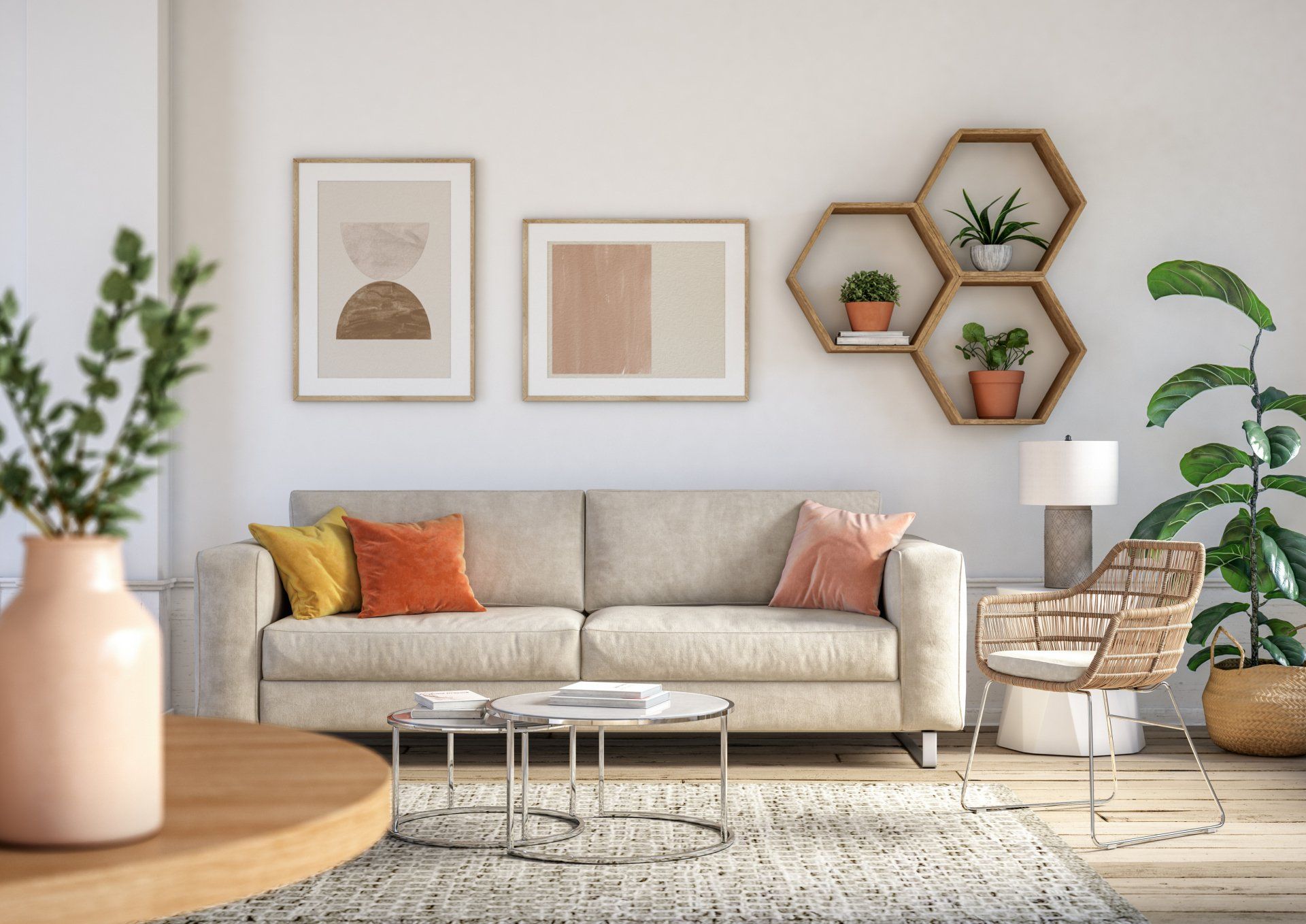 Interior of stock living room