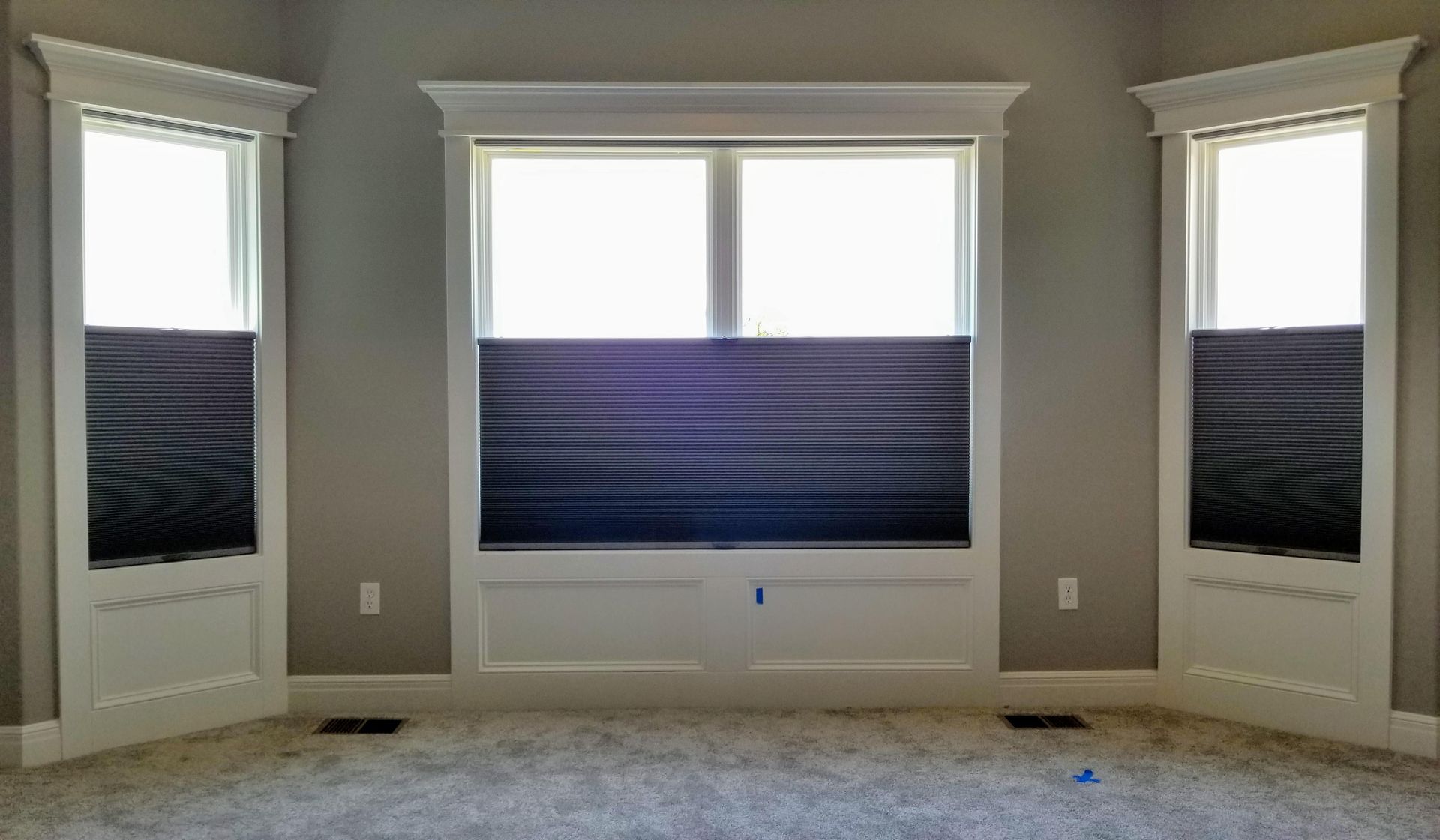 Primary bedroom with Solar Shield Honeycomb Shades