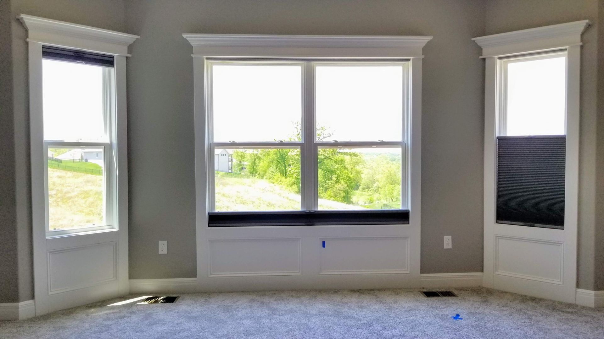 Primary bedroom with Solar Shield Honeycomb Shades