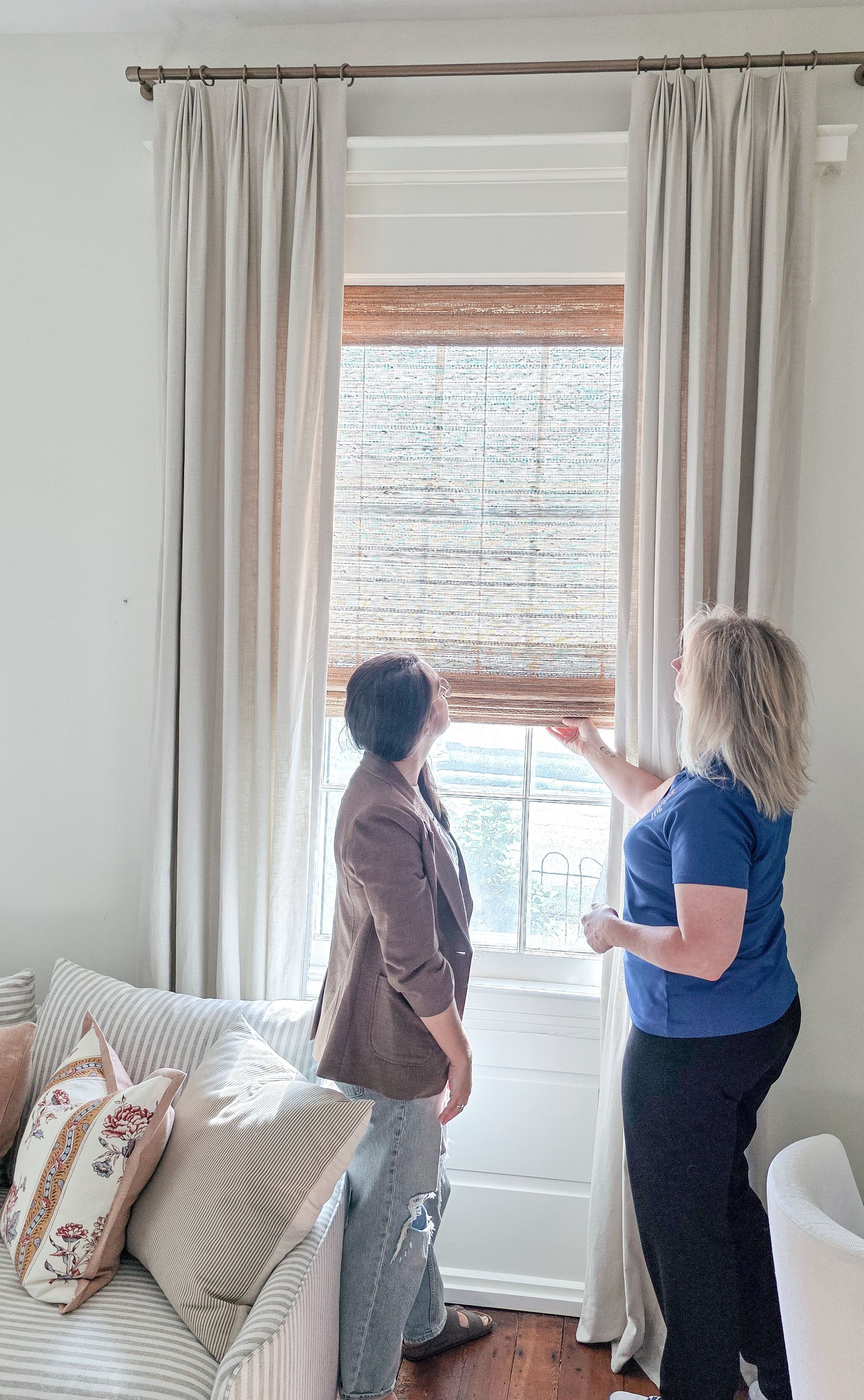 Solar Shield Team reviewing an install partnership with an interior designer