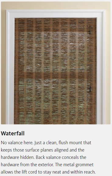 A picture of a door with the words waterfall on it