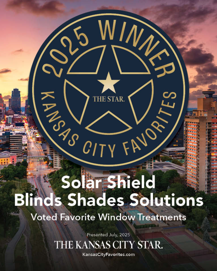 Kansas City Best 2025 Winner Badge Solar Shield Blinds