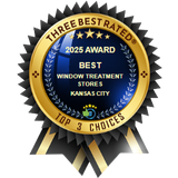 solar shield awarded three best rated window treatment company in Kansas City