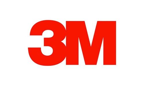 Logotipo rojo de 3M sobre fondo blanco.