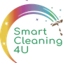 Smart Cleaning 4U logo with rainbow swoosh and multicolor text