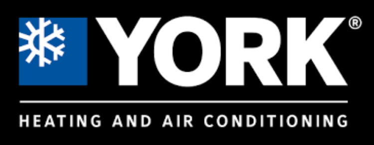 York heating and air conditioning logo on a black background