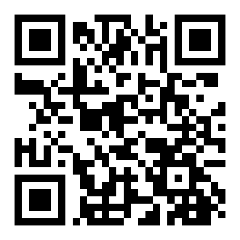 A black and white qr code on a white background.