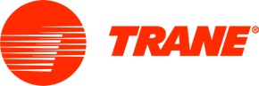 A trane logo with a red circle on a white background