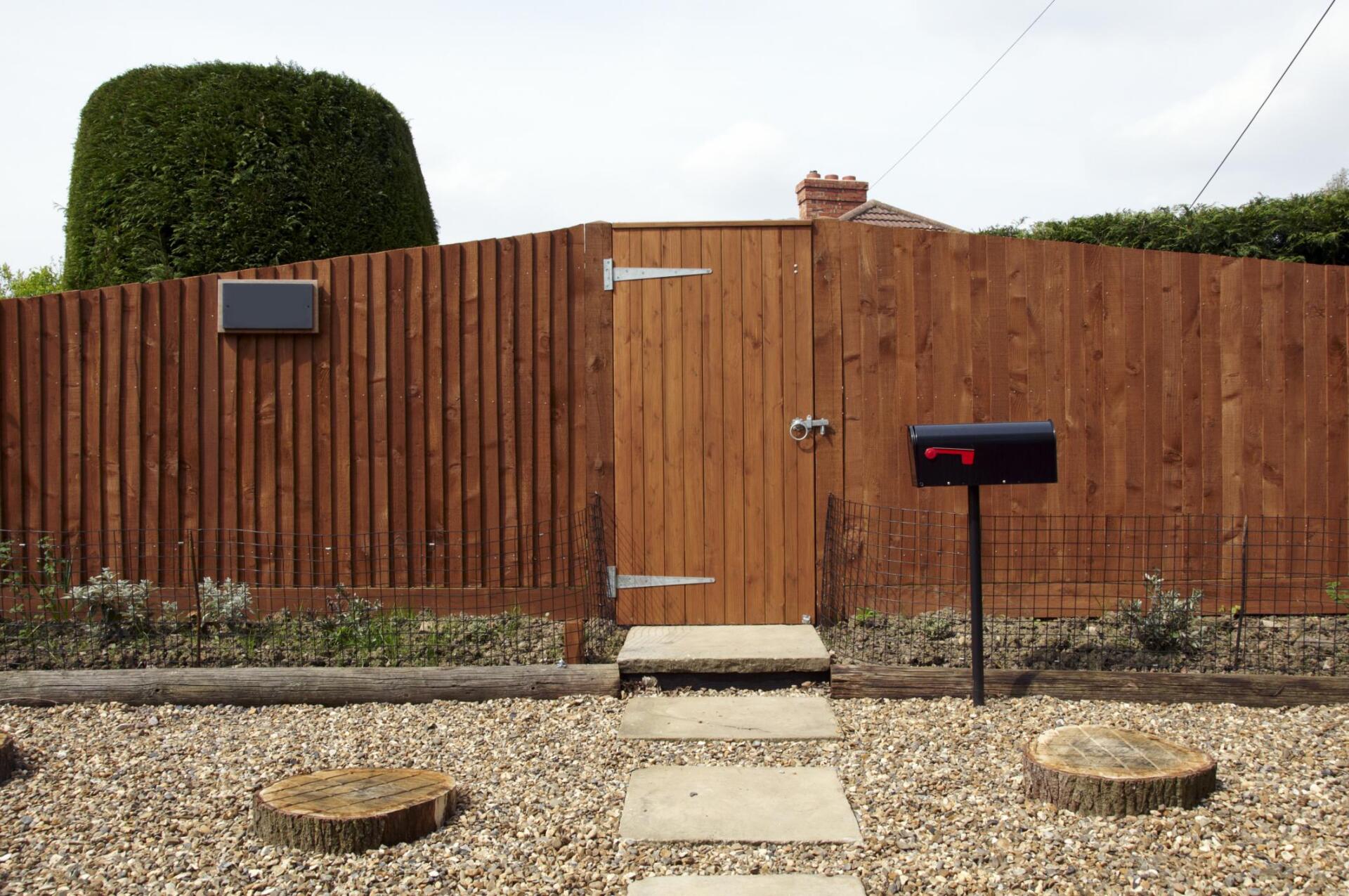 a wooden house gate