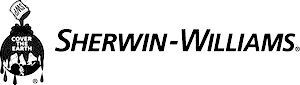 A black and white logo for Sherwin Williams paint A black and white logo for Sherwin Williams paint