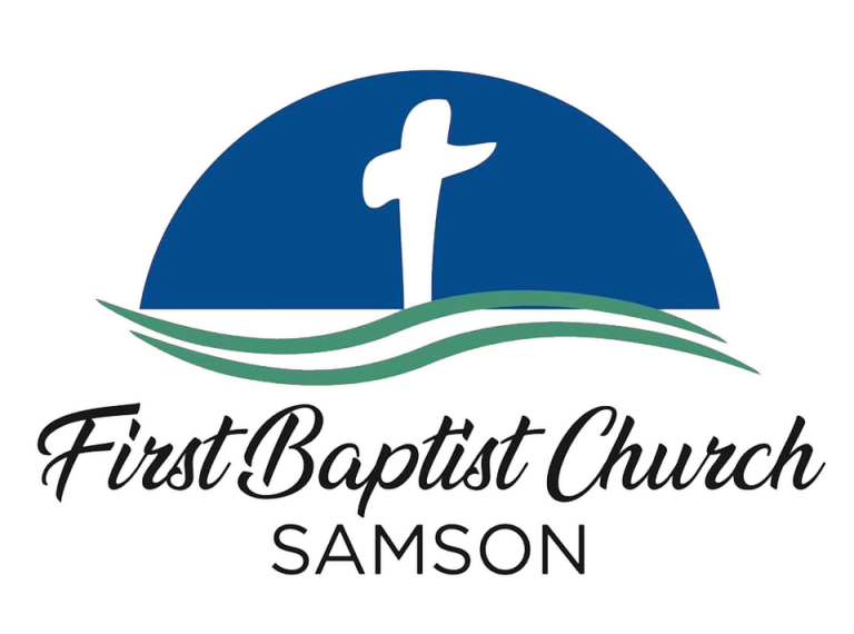 A logo for the first baptist church in samson alabama