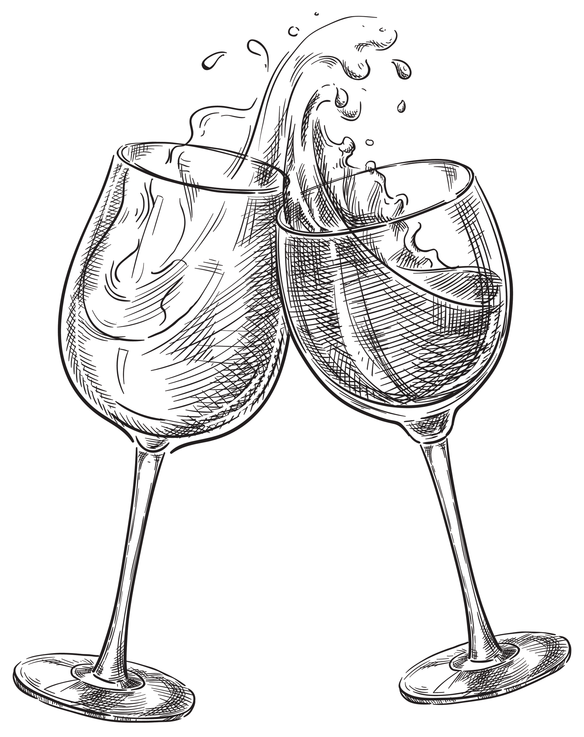 Two wine glasses 