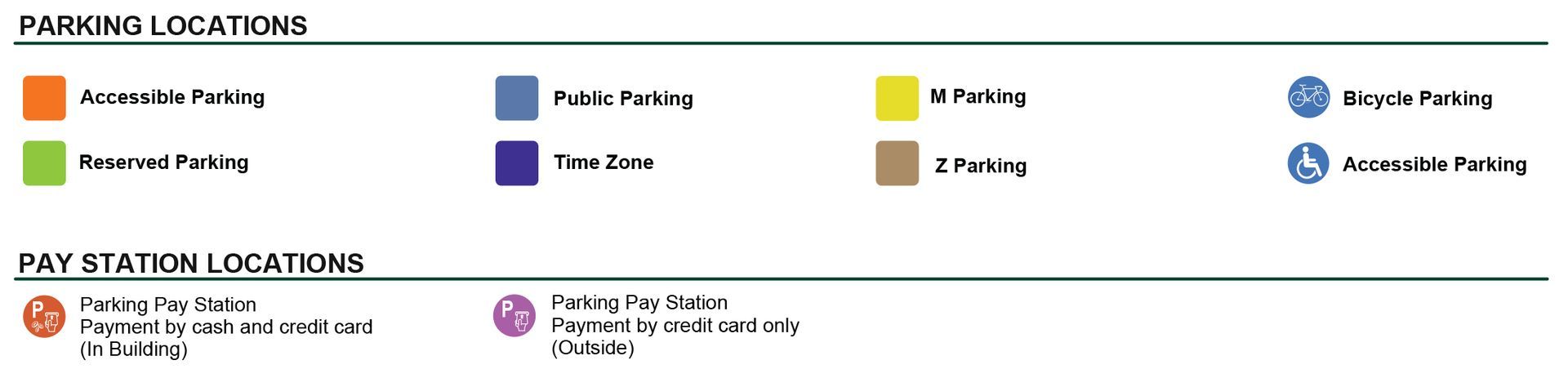 A list of pay station locations.
