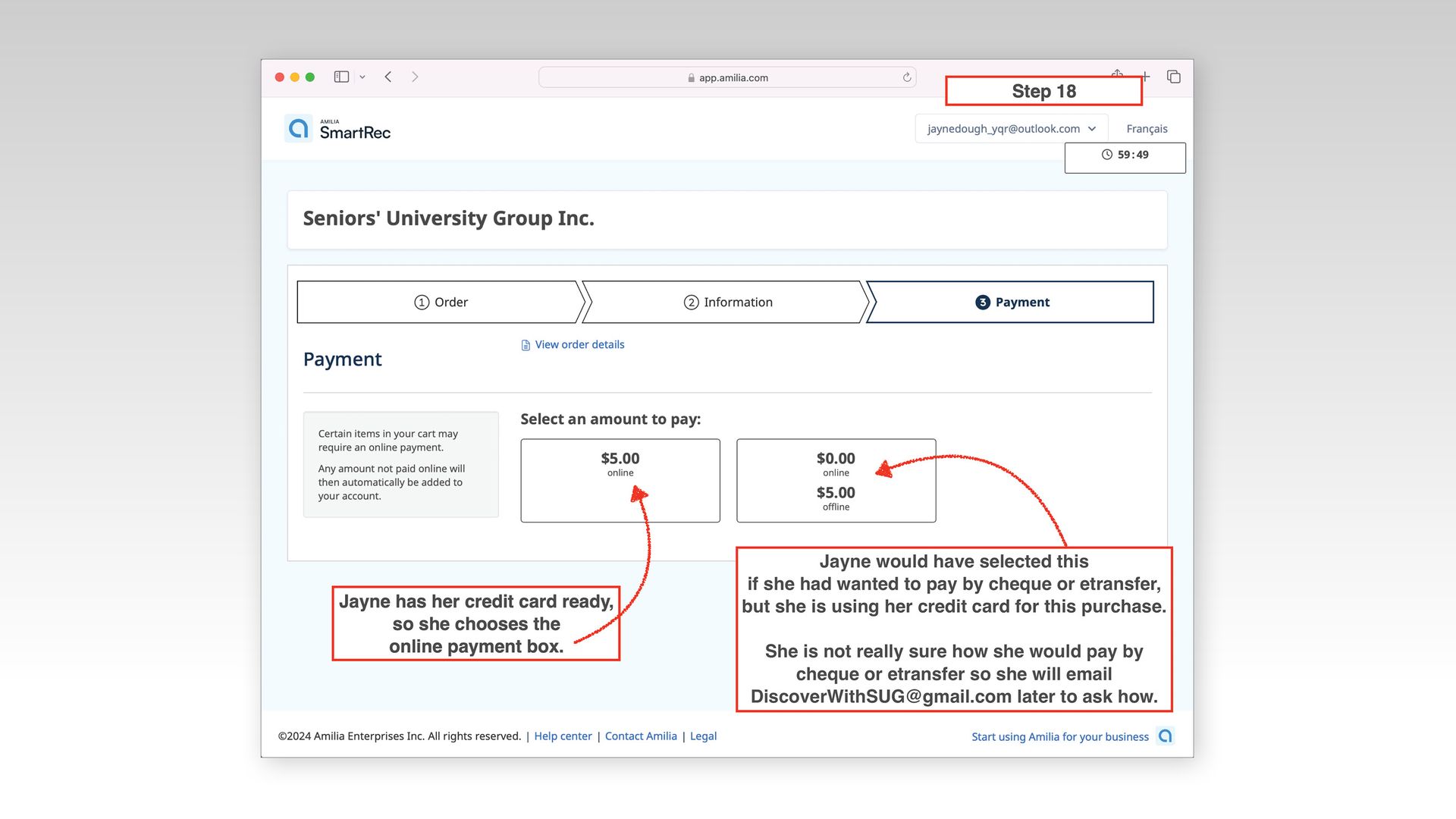 A computer screen shows a screenshot of a web page.