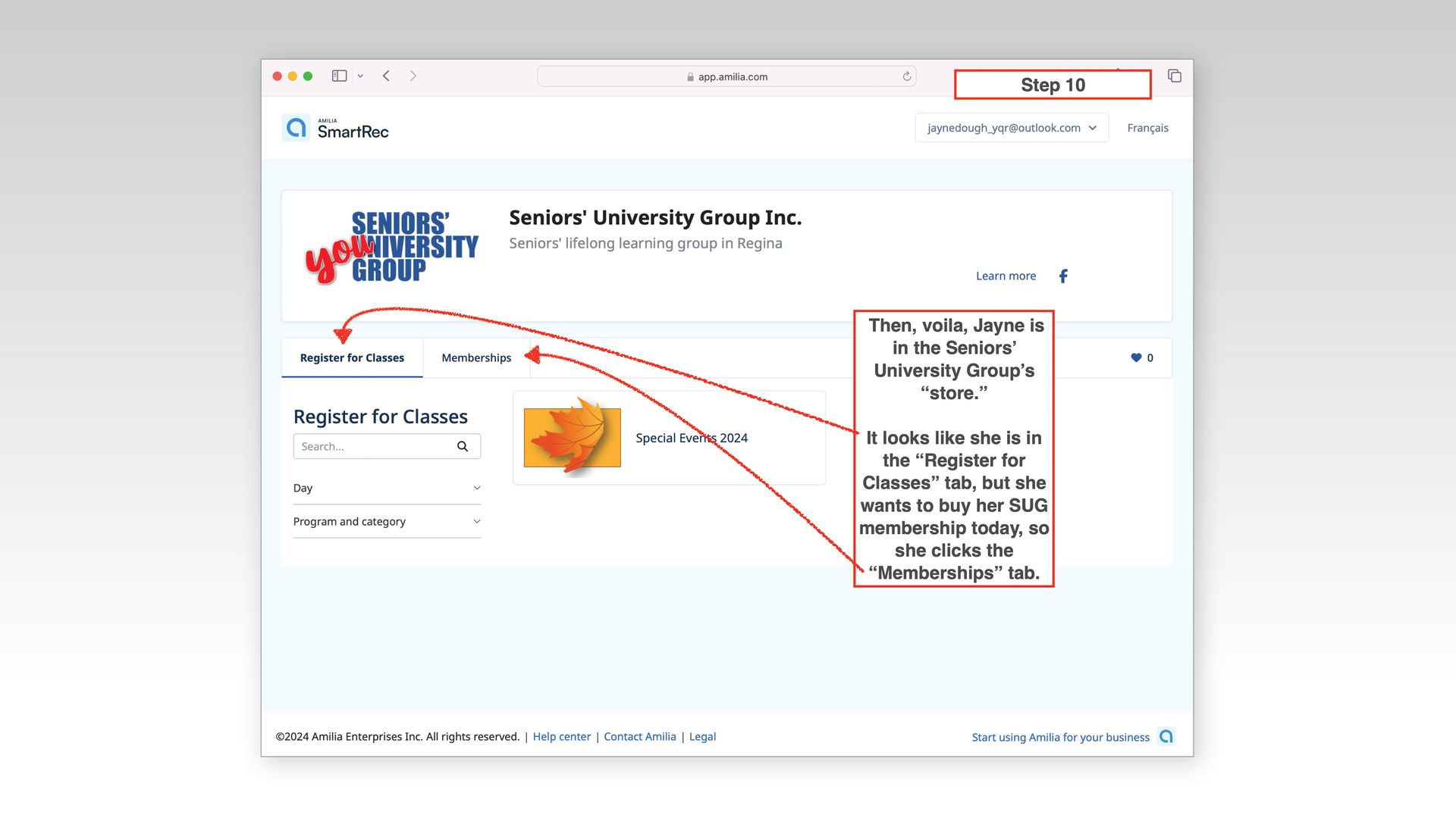 A computer screen shows a screenshot of a website.