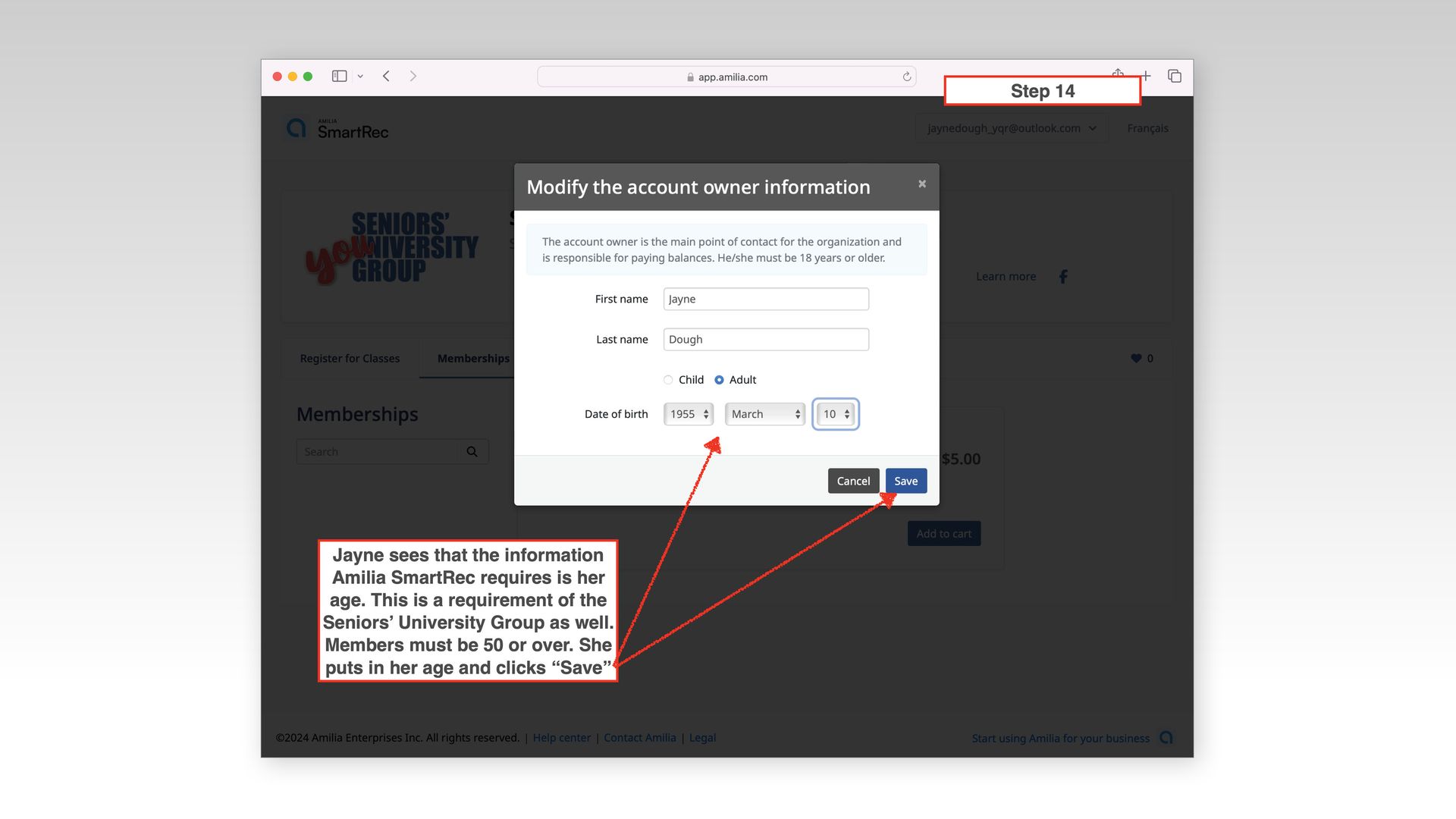 A computer screen shows a screenshot of a website.