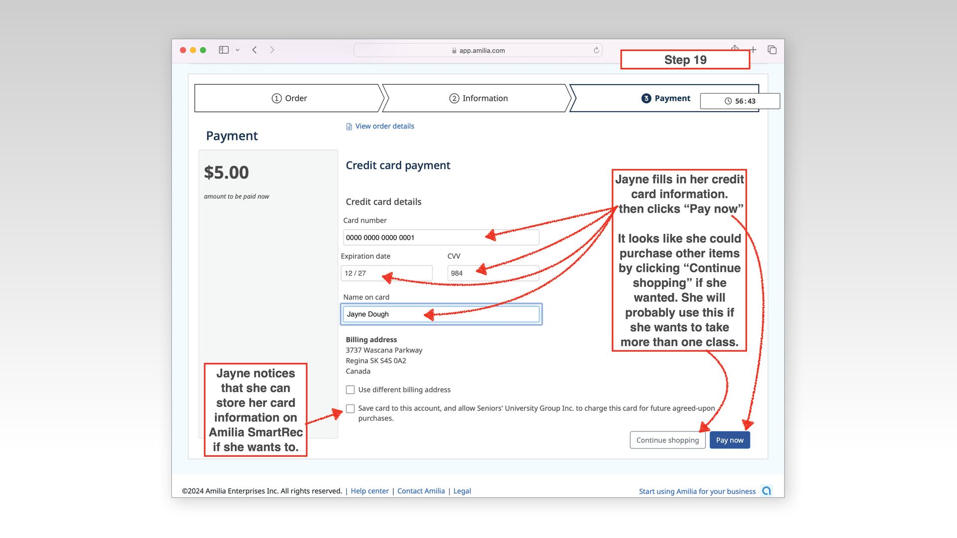 A screenshot of a website with a price of $ 5.00